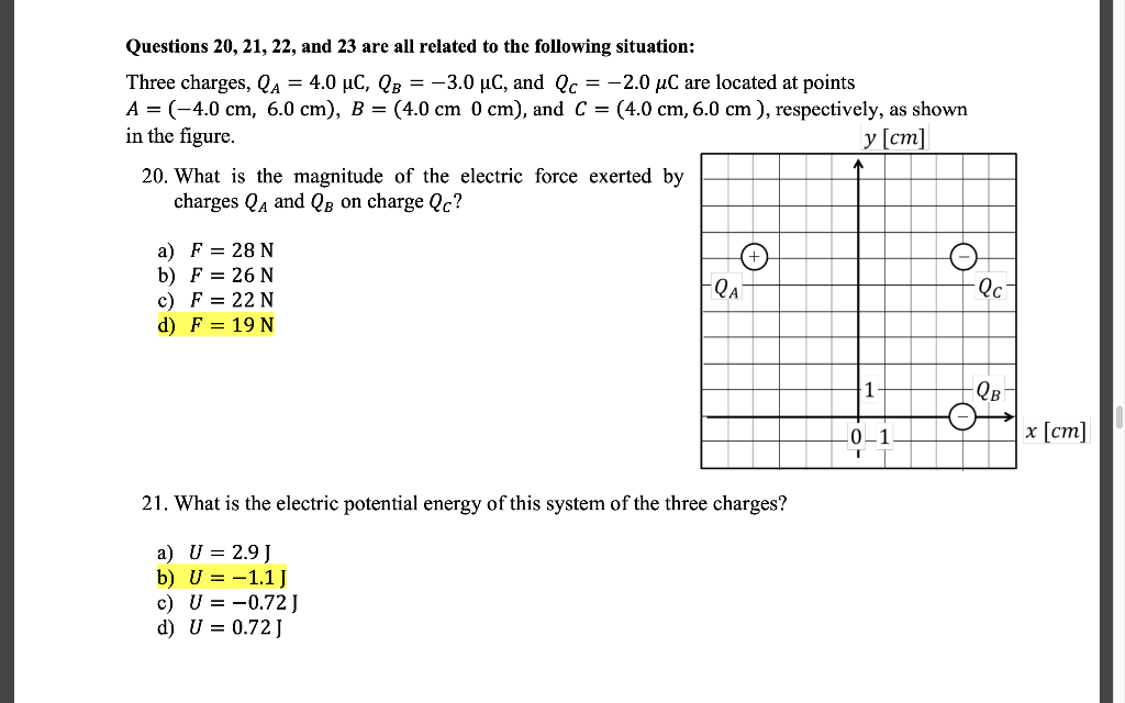 Solved Questions 20, 21, 22, and 23 are all related to the | Chegg.com