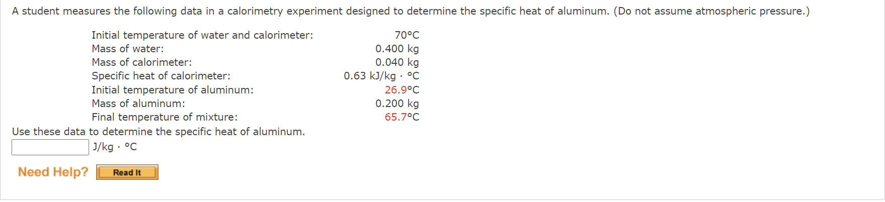 Solved A Student Measures The Following Data In A Chegg