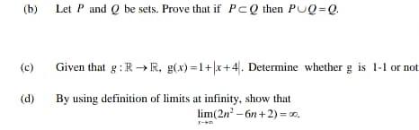 Solved B Let P And Q Be Sets Prove That If Pcq Then Pu Chegg Com