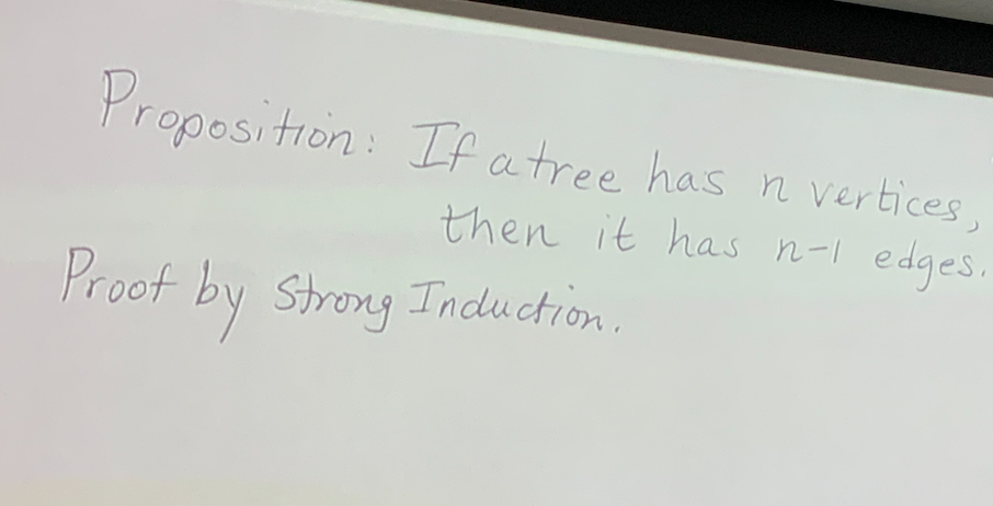Solved Proposition: If atree has n vertices then it has n−1 | Chegg.com