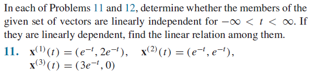 Solved In each of Problems 11 and 12, determine whether the | Chegg.com