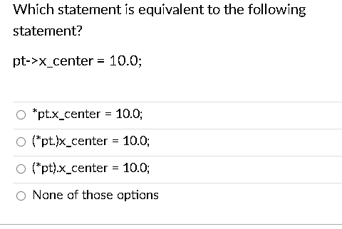 Solved Which statement is equivalent to the following | Chegg.com