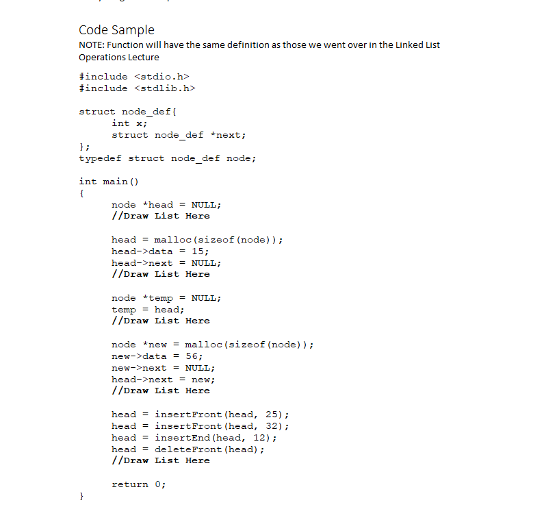 Solved Code Sample NOTE: Function will have the same | Chegg.com