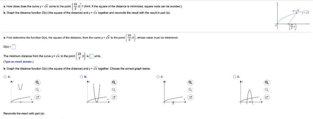 Solved 0 Hint If The Square Of The Distance Is Minimize Chegg Com