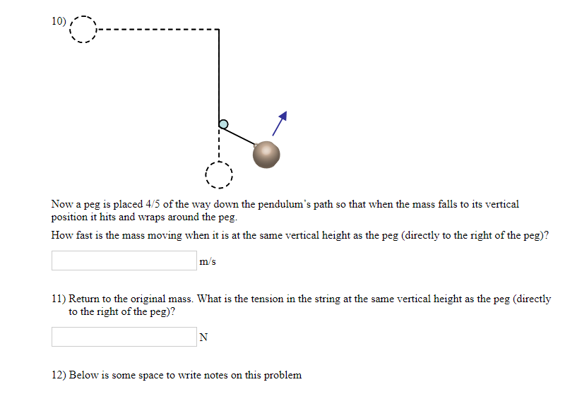 Solved A mass hangs on the end of a massless rope. The | Chegg.com