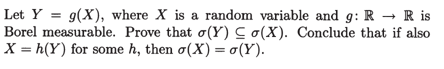 Solved Let Y G X Where X Is A Random Variable And G Chegg Com