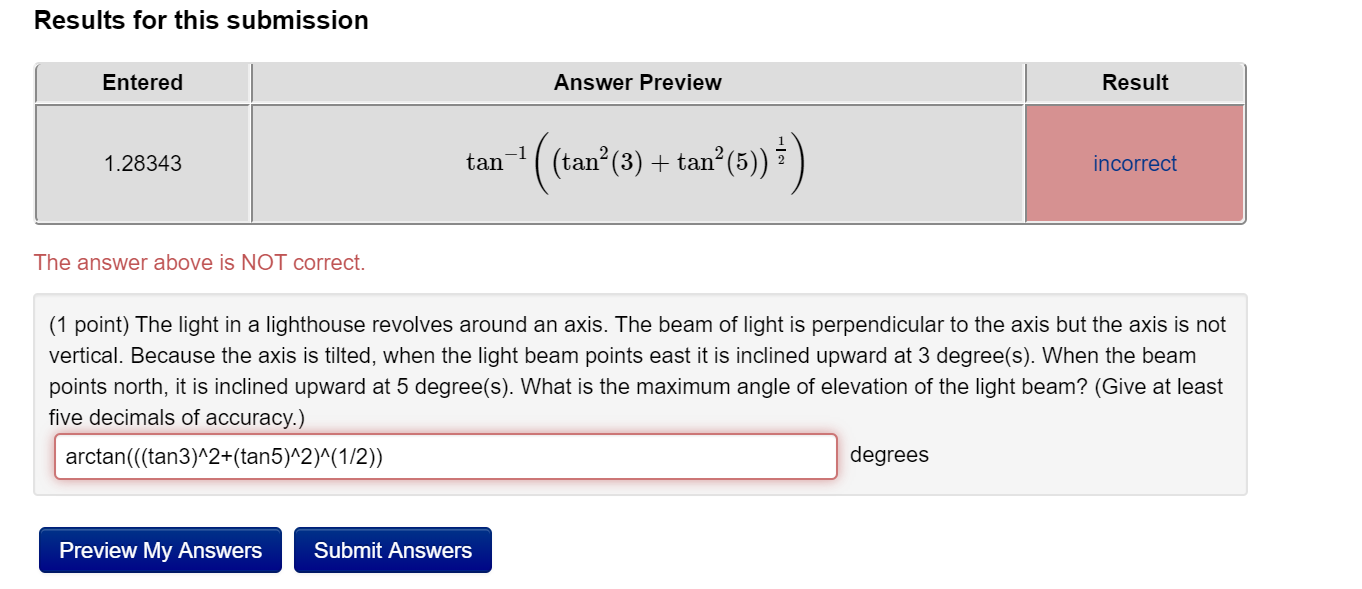 Solved The light in a lighthouse revolves around an axis.