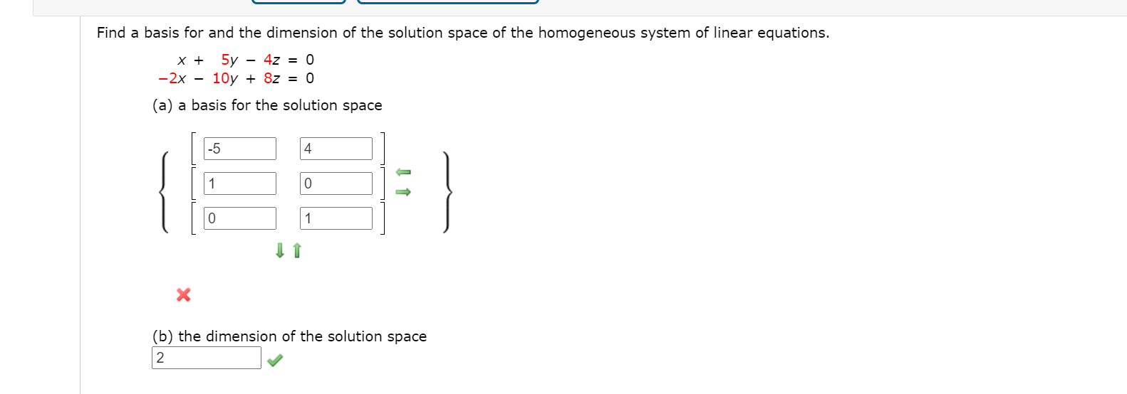 Solved Find A Basis For And The Dimension Of The Solution | Chegg.com