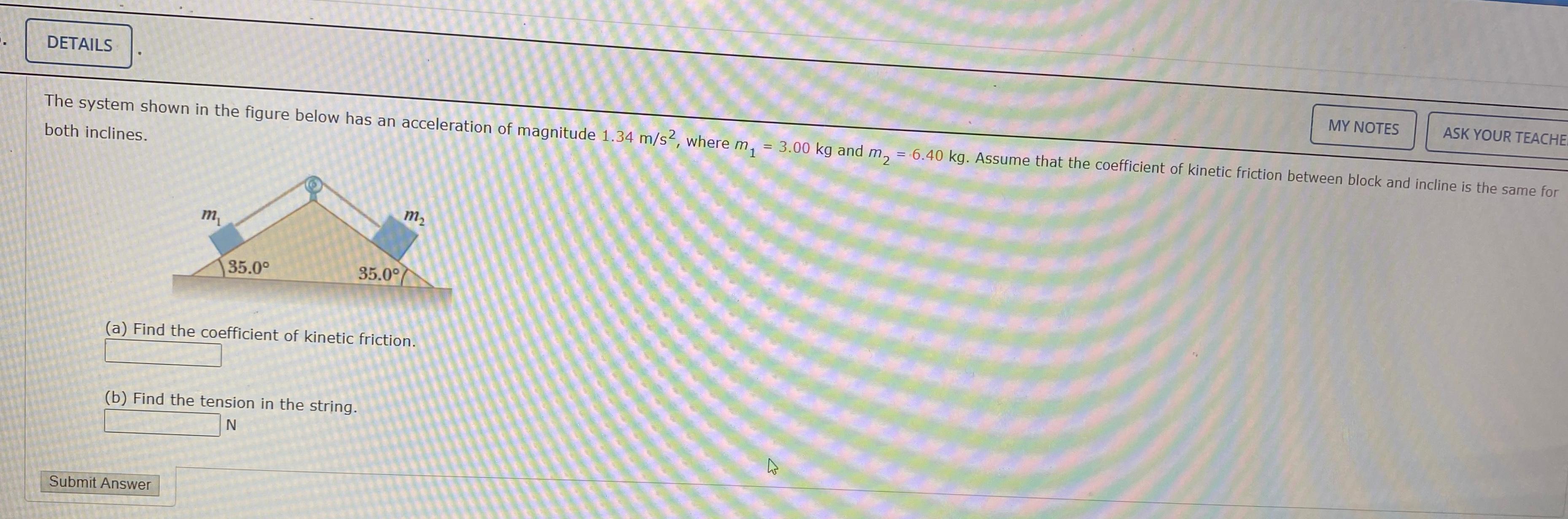 Solved DETAILS The system shown in the figure below has an | Chegg.com