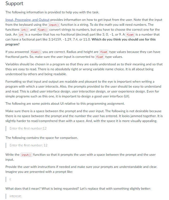 Solved Challenge: Calculate the Volume of a Cylinder | Chegg.com