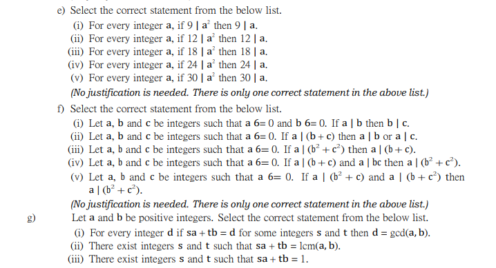 Solved e) Select the correct statement from the below list. | Chegg.com