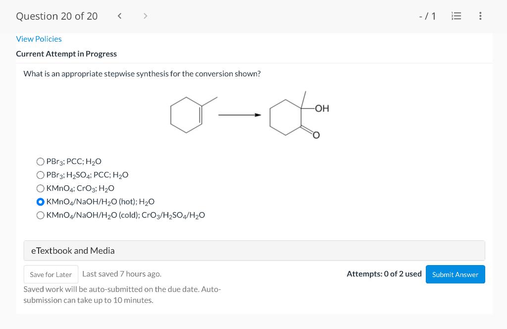 Solved What Is An Appropriate Stepwise Synthesis For The | Chegg.com