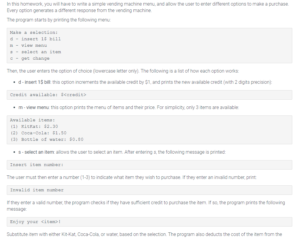 Solved In this homework, you will have to write a simple | Chegg.com