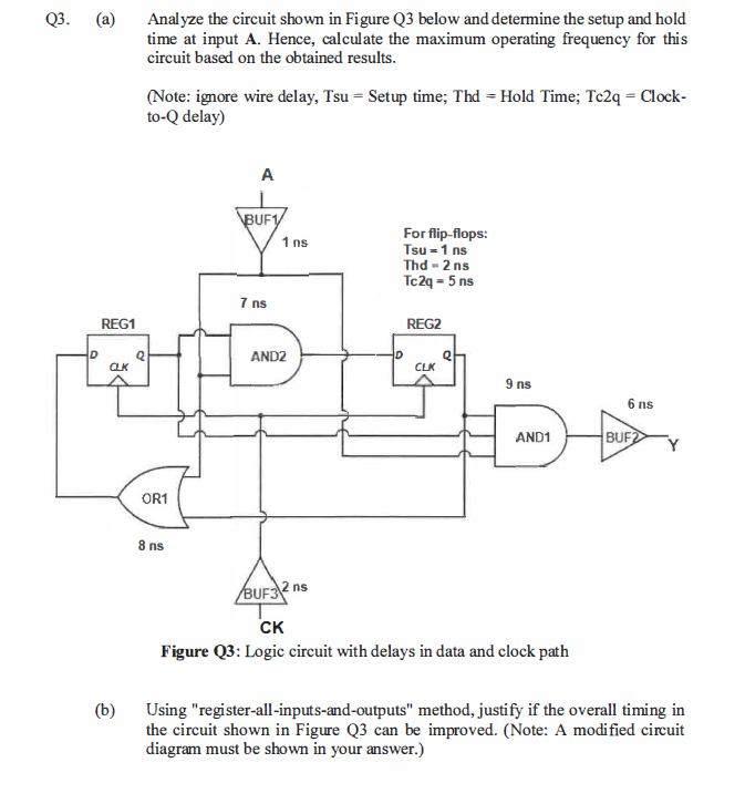 Solved Analyze the circuit shown in Figure Q3 below and | Chegg.com