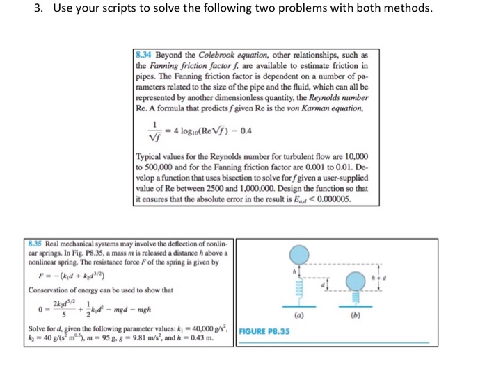 Solved 3. Use your scripts to solve the following two | Chegg.com