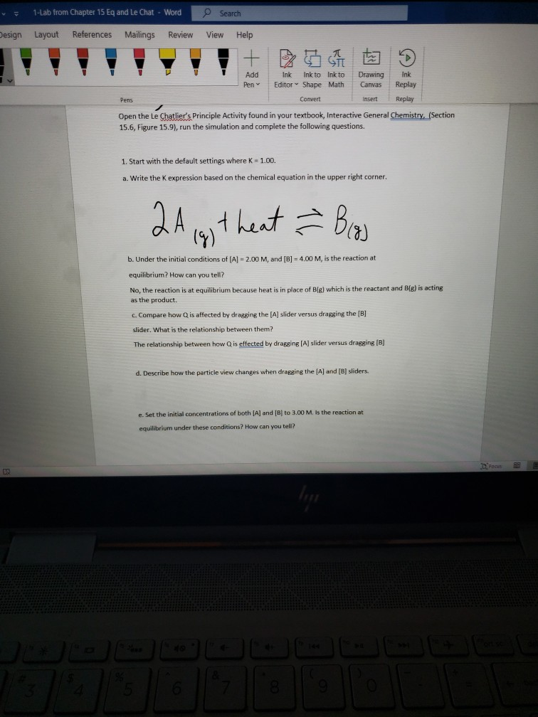 Le chatelier's principle virtual lab answers image