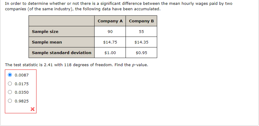 Solved In Order To Determine Whether Or Not There Is A | Chegg.com