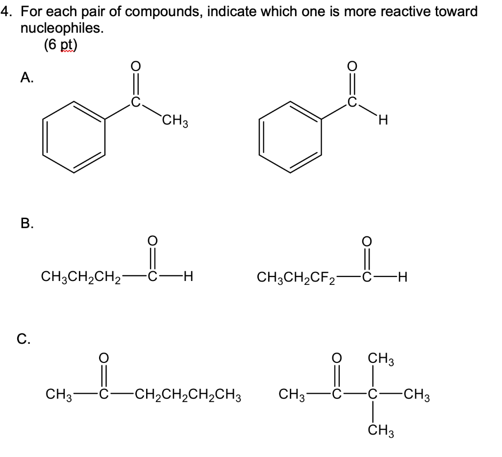 Solved 4. For each pair of compounds, indicate which one is | Chegg.com