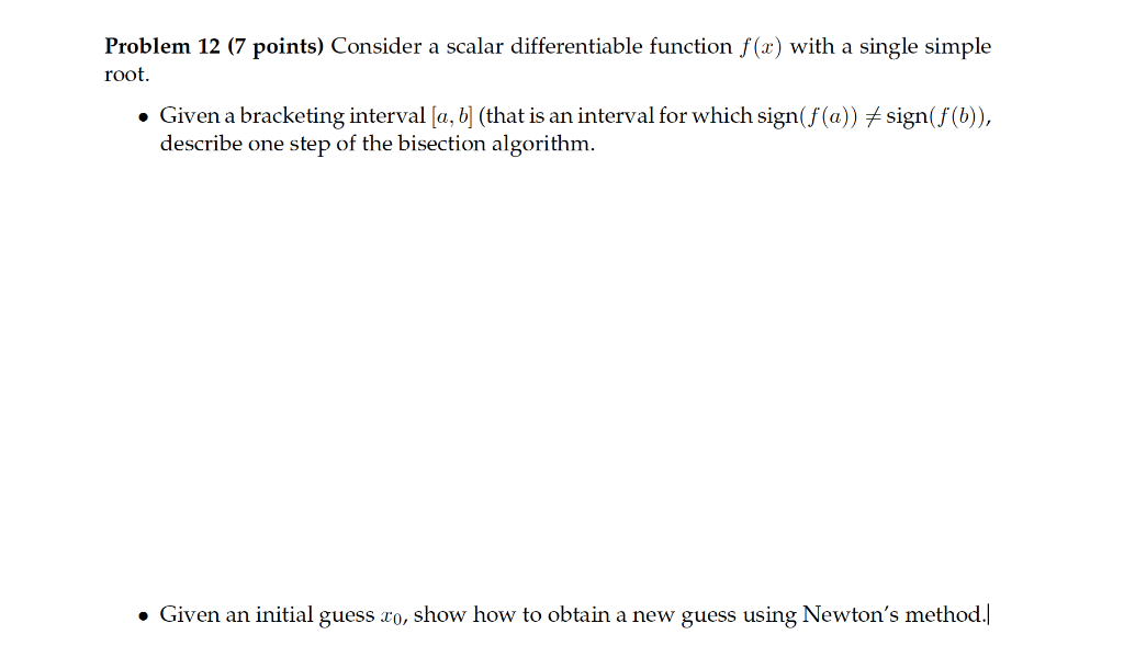 Solved Problem 12 (7 points) Consider a scalar | Chegg.com
