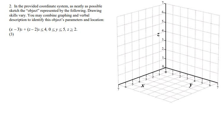 Solved 2. In the provided coordinate system, as neatly as | Chegg.com