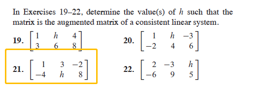 Solved In Exercises 1922 Determine The Values Of H Such 3282