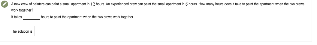 Solved A new crew of painters can paint a small apartment in | Chegg.com