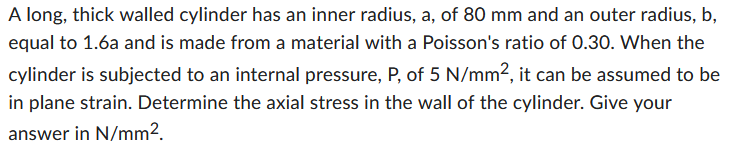 Solved A long, thick walled cylinder has an inner radius, a, | Chegg.com