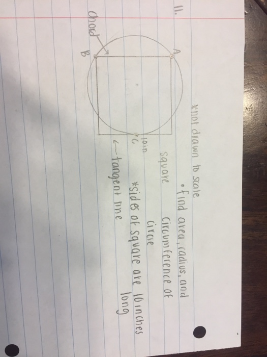 find the area of a circle with radius of 10 inches