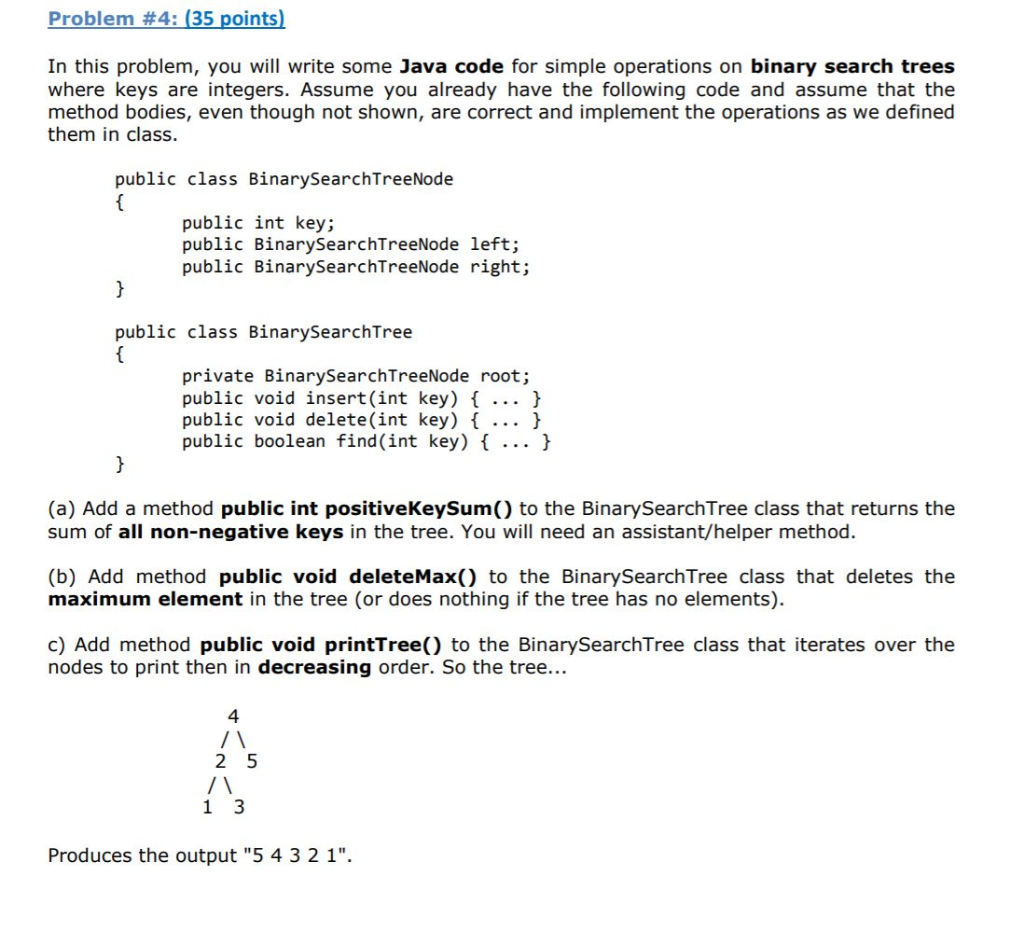 Solved Problem #10(25 points) (a) Write a method in Java to | Chegg.com