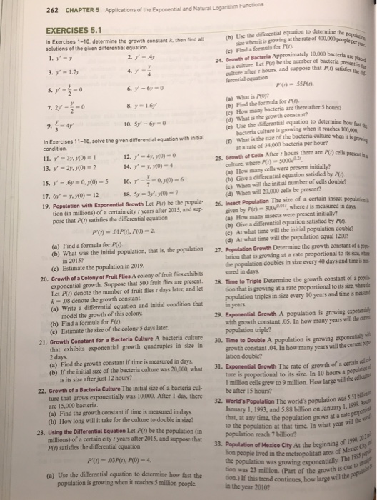 homework 3.5 applications of exponential answer key