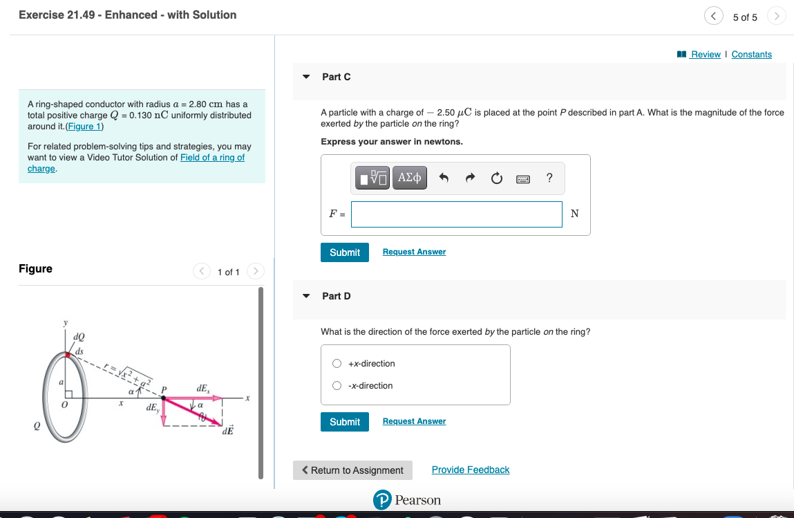 Figure 1 of 1 Part B What is the direction of the | Chegg.com