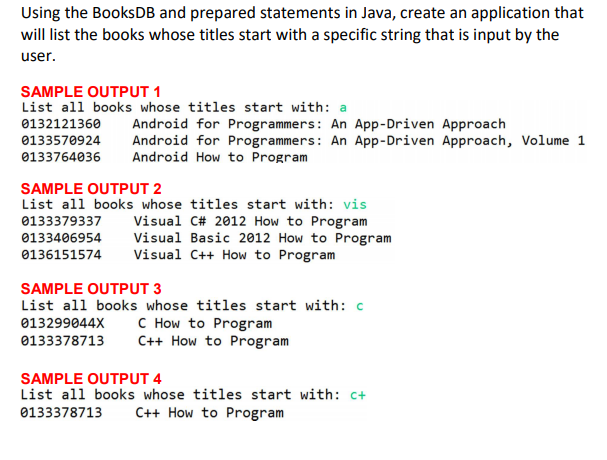 Solved create an application in java that match with | Chegg.com