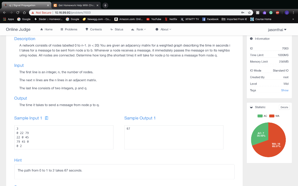 Oj Signal Propagation X Get Homework Help With Che Chegg Com