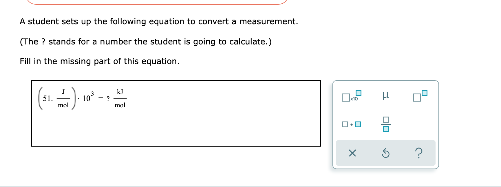 Solved A Student Sets Up The Following Equation To Convert A Chegg Com