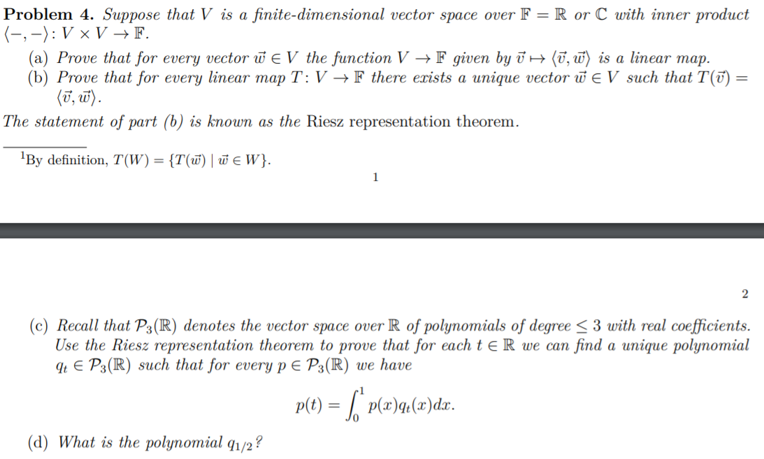 Solved Problem 4 Suppose That V Is A Finite Dimensional Chegg Com