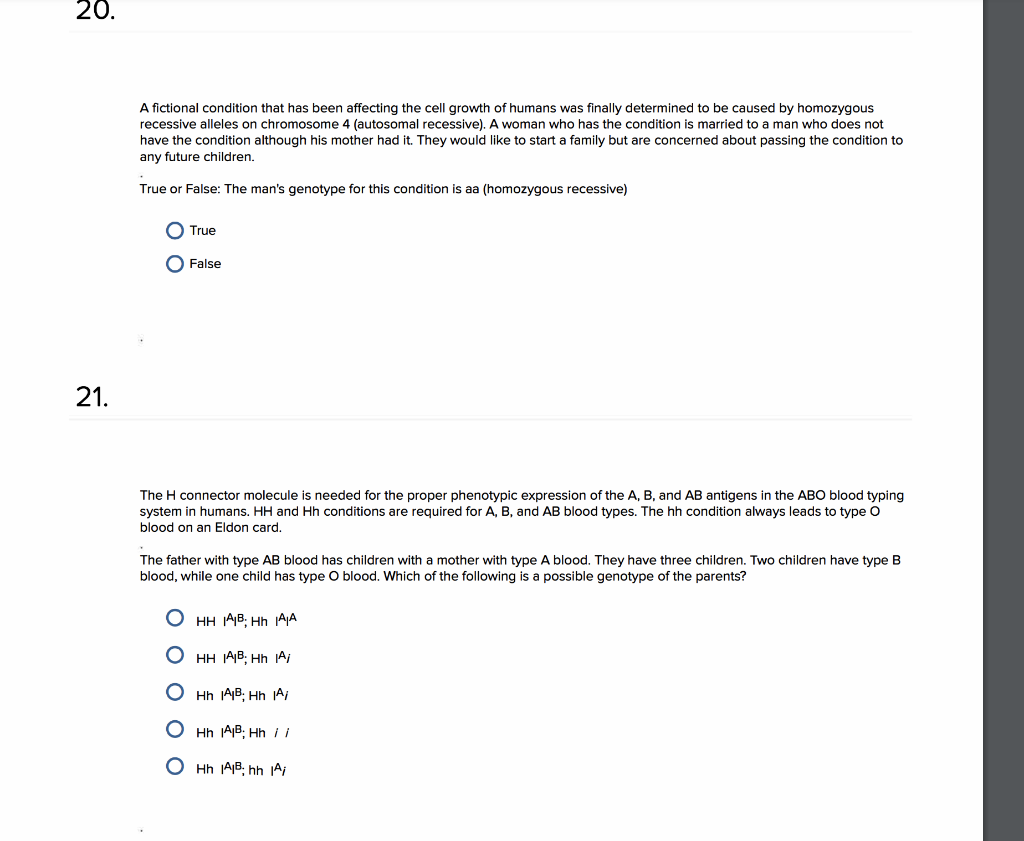 Solved 20. A fictional condition that has been affecting the | Chegg.com