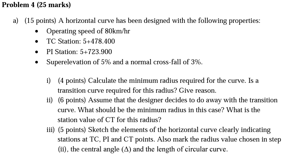Solved Problem 4 (25 marks) . a) (15 points) A horizontal | Chegg.com