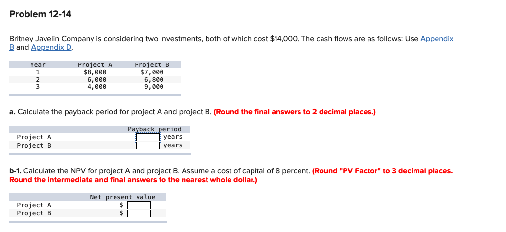 Solved Problem 12-14 Britney Javelin Company is considering | Chegg.com