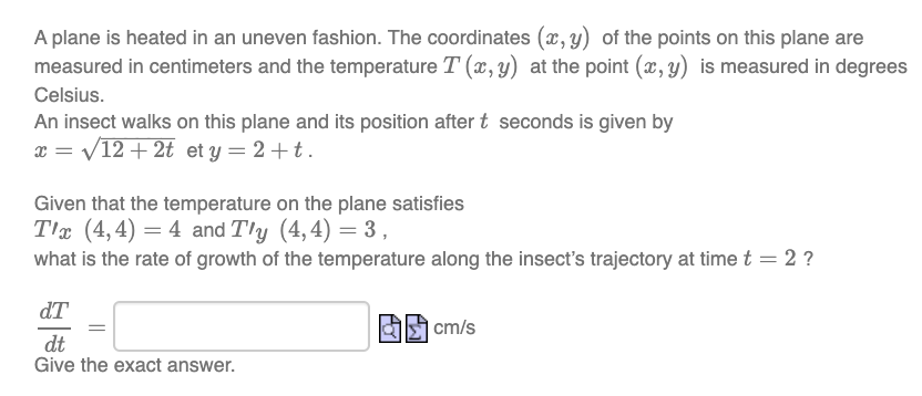 Solved A plane is heated in an uneven fashion. The | Chegg.com