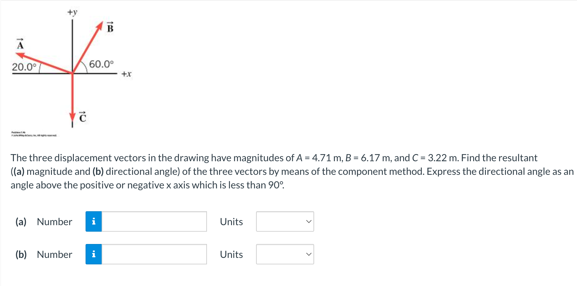 Solved The Three Displacement Vectors In The Drawing Have | Chegg.com