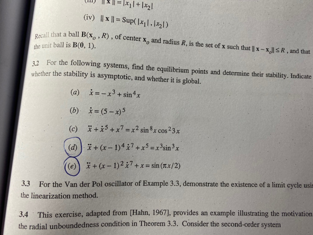 Solved 3.2 For the following systems,find the equilibrium | Chegg.com