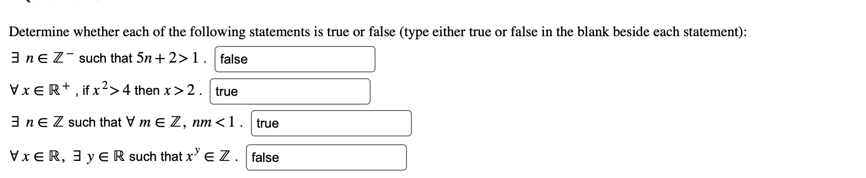 Solved Determine whether each of the following statements is | Chegg.com