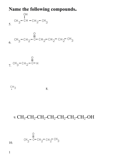 Solved Basic Organic Nomenclature Packet NOMENCLATURE | Chegg.com