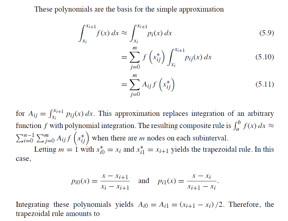 5 1 For The Trapezoidal Rule Express Pi X As F Chegg Com