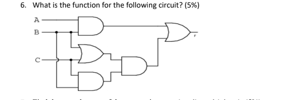 Solved 6. What is the function for the following circuit? | Chegg.com