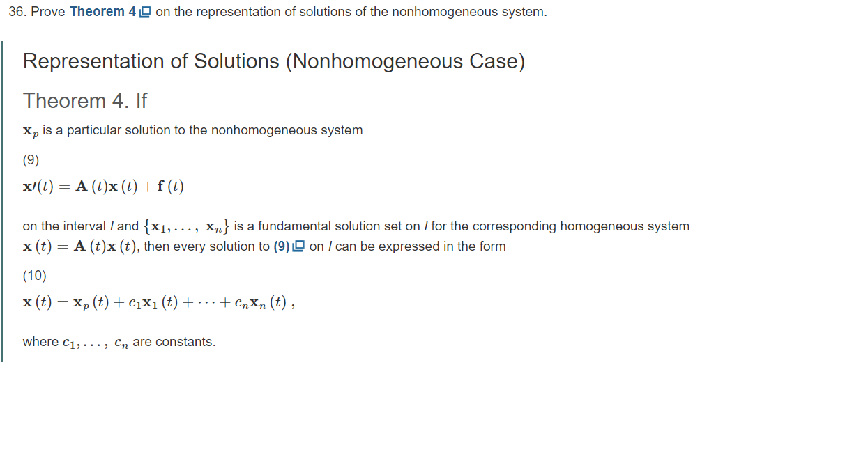 Solved 36. Prove Theorem 40 on the representation of