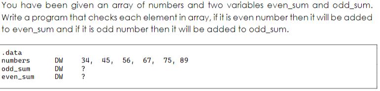 Solved You Have Been Given An Array Of Numbers And Two | Chegg.com