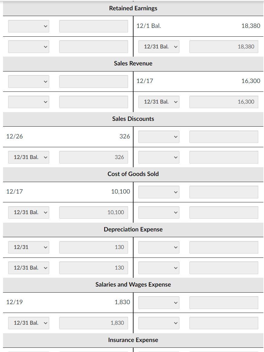 Solved Post the adjusting entries to the ledger Taccounts.