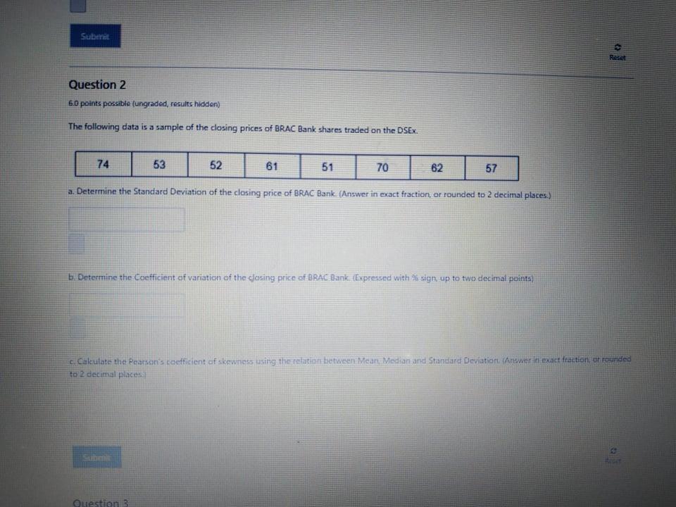 Solved Subt Reset Question 2 6.0 Points Possible (ungraded, | Chegg.com