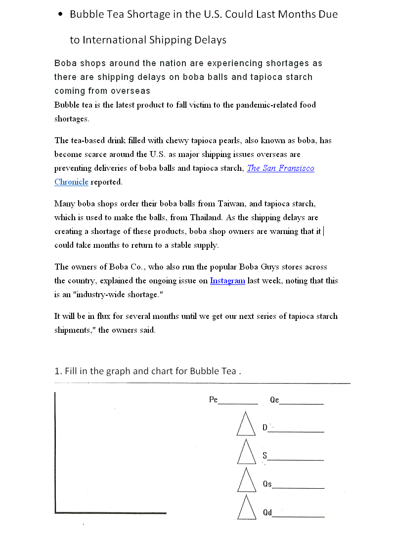 Bubble Tea Shortage in the U.S. Could Last Months